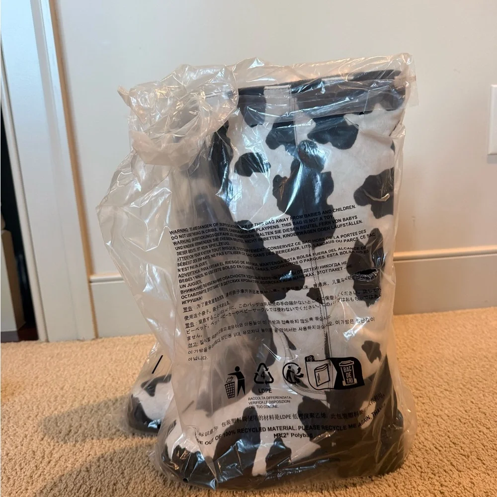 Steve Madden Black & White Cow-Print Over-the-Knee Boots
